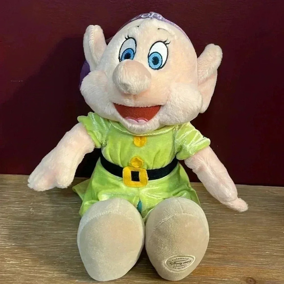 Dopey Disney Store Exclusive Plush Bean Bag Bottom Collectible 12 Inch - Picture 1 of 10